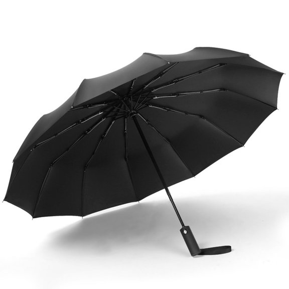 GASTROPOD 2026 New Automatic Folding Umbrella Wind Resistant 12 Ribs Structure Compact Umbrella One Handed Operation Travel Umbrella for Travel Commute Hiking Black