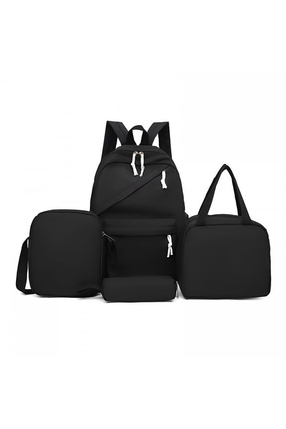 2026 New Backpack with Lunch Box Set, 4Pcs Aesthetic Bookbag Pure Color Simplicity, Backpack for Teen & Elementary, Birthday Gift for Daughter