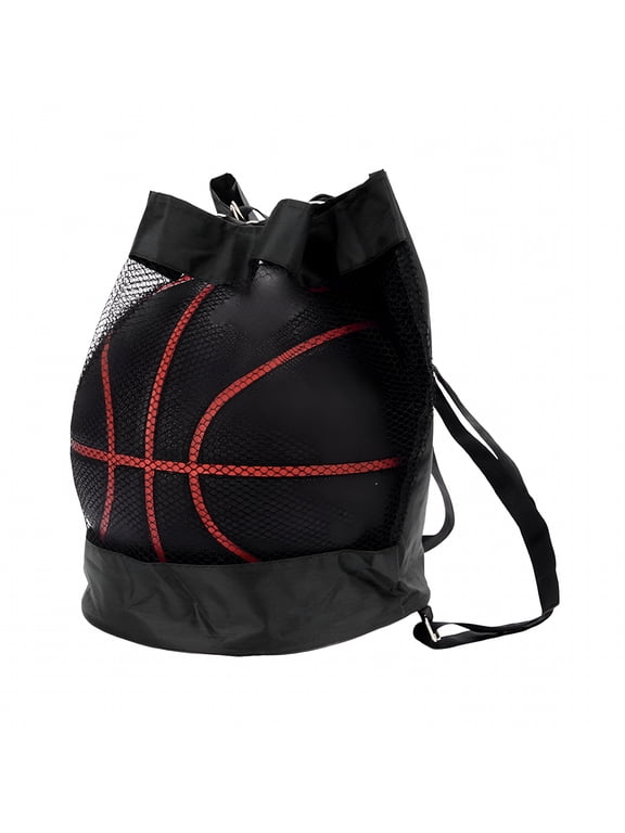 2026 New Basketball Backpack Half Net Drawstring Mouth Storage Ball Portable Adjustable Straps Backpack for Sports for Gym, Training, School, Travel, Casual
