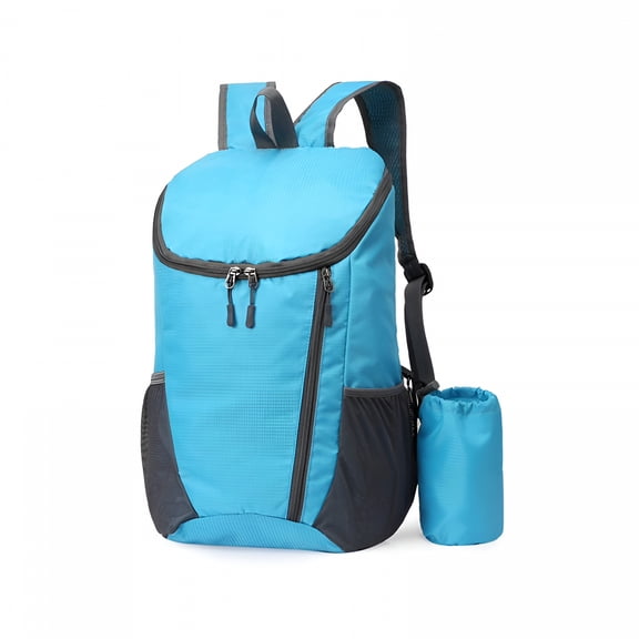 GASTROPOD 2026 New Camping Essentials Hiking Backpack Folding Bag Outdoor Packable Backpack Large-Capacity Foldable Camping Backpack for Men Women Lake Blue