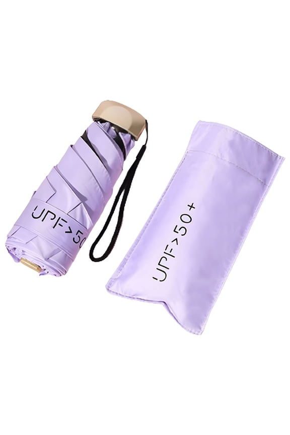 2026 New Capsule Umbrella Sunscreen Ultra Light for Travel Mini Pocket Folding Compact Umbrellas Lightweight for Sun Uv Protection for Travel, Hiking, Beach, Daily Use, Purple