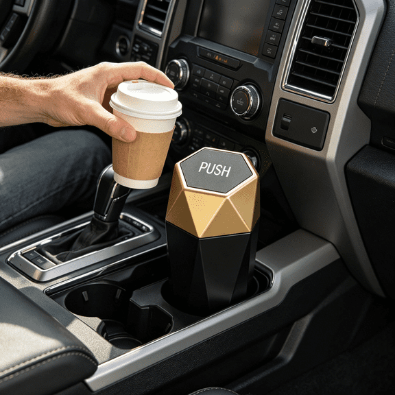 GASTROPOD 2026 New Car Trash Can Plastic Car Garbage Can Simple Car Trashcan Style 2 for Car Truck Suv Van