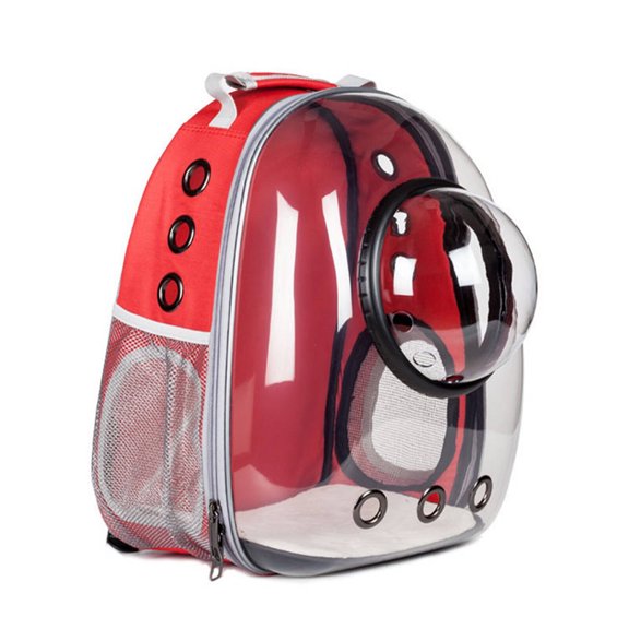 GASTROPOD 2026 New Cat Backpack,Panoramic View Window for Ultimate Pet Enjoyment Cat Backpack Carrier,Breathable Ventilation with 6 Holes for Fresh Air Dog Carrier Backpack,Red