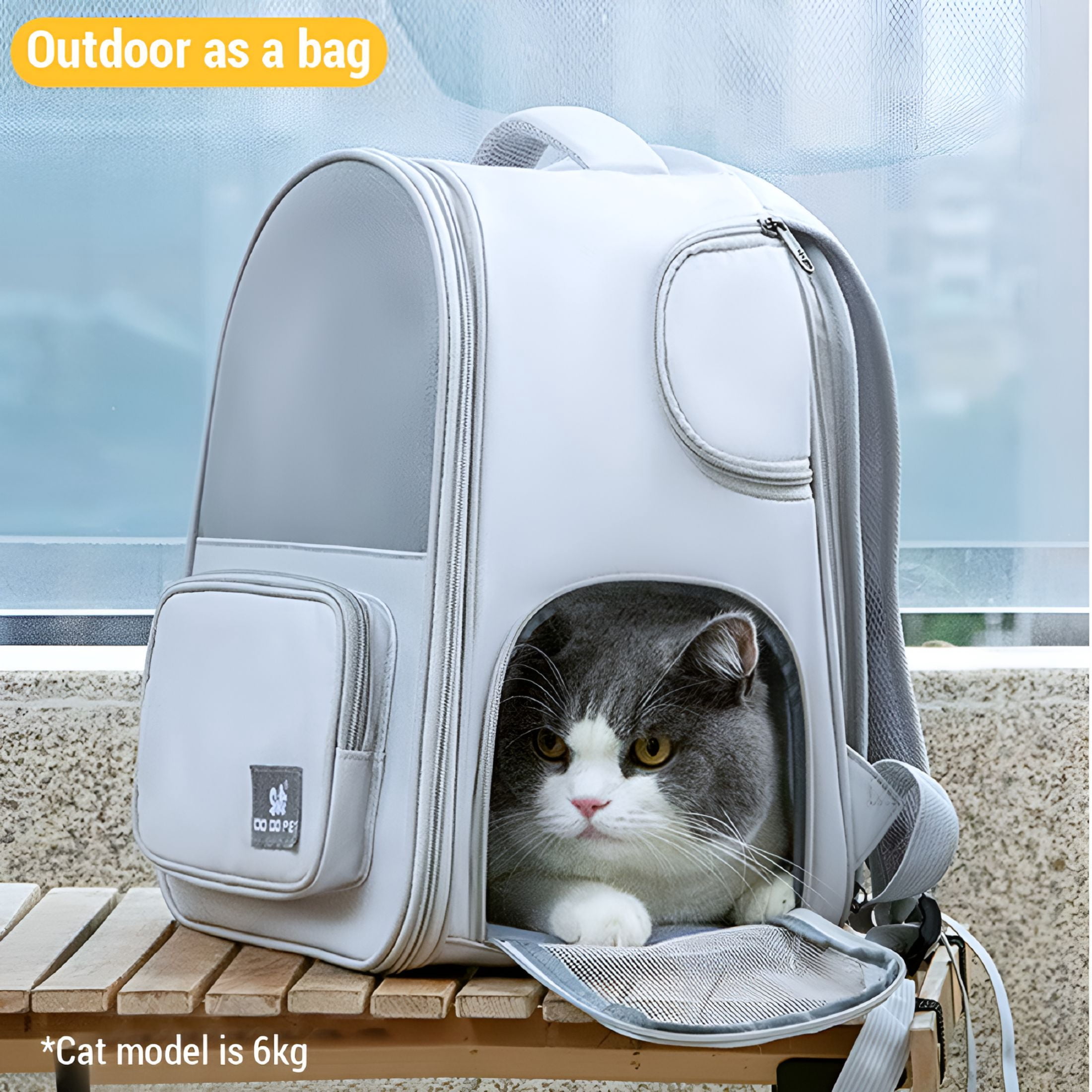 GASTROPOD 2026 New Cat Carrier - Expandable Pet Backpack Carrier for Cats Up to 13Lbs, Dogs Up to 11Lbs, Cat Dog Carrier Backpack for Travel Hiking