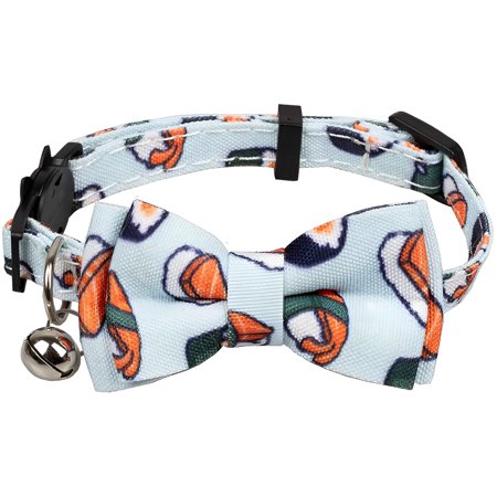 GASTROPOD 2026 New Cat Collar with Bowtie Bell Safety Buckle Breakaway Kitten Puppy 7-11In Movable Adjustable