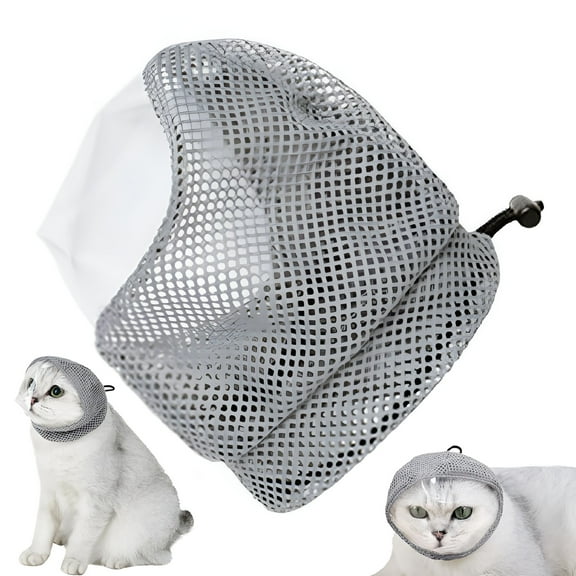GASTROPOD 2026 New Cat Helmet for Grooming Anti-Bite Breathable Kitten Face Protection Adjustable Pet Grooming Muzzle Anti Scratch Cat Grooming Restraint Bags for Prevent Cats From Biting