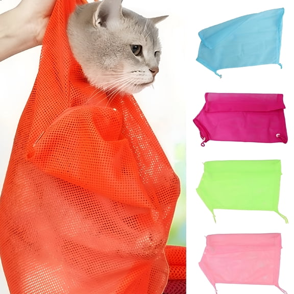 GASTROPOD 2026 New Cat Shower Net Bag, Cat Grooming Bathing Bag Adjustable Cat Washing Bag, Multifunctional Cat Restraint Bag Prevent Biting Scratching for Bathing Grooming