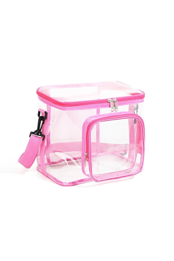 2026 New Clear Bag,Streamlined Transparent Crossbody Bags,Womens Clear Bag for Stadium Events,Red