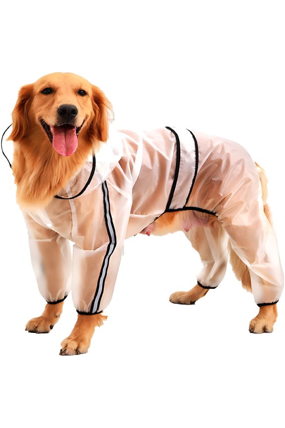 2026 New Clear Dog Rain Coats, Waterproof Dog Raincoat, Rain Jacket Raincoat, Adjustable Reflective Lightweight Pet Rain Clothes, Dog Hooded Slicker Poncho for Small, Medium, Large Dogs