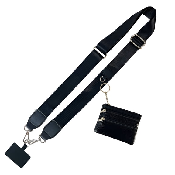 GASTROPOD 2026 New Clip and Go Phone Strap with Zipper Pouch, Crossbody Adjustable Chain Lanyard with Pu Leather Wallet for All Phones