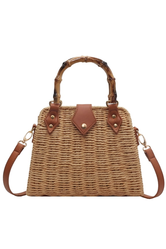 2026 New Cross Body Handbags for Women Straw Woven Beach Bag Summer Handmade Purses Wicker Rattan Bag Holiday for Beach Trips, Vacations, Casual Outings, Summer Holidays, Daily Use