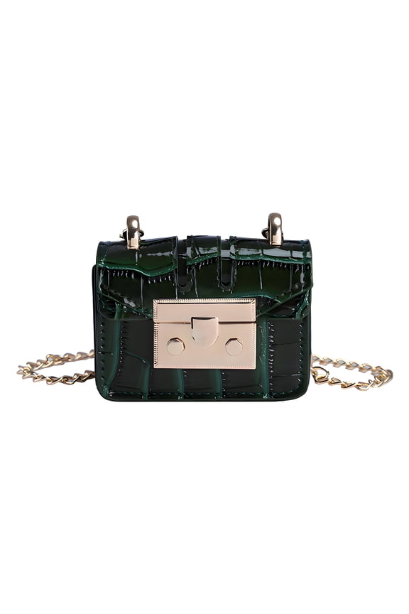 2026 New Crossbody Bags,Chain Small Square Bag Leather Crossbody Bagsfor Women,Mini Bag Mini Purse for Shopping,Party,Travel,Green