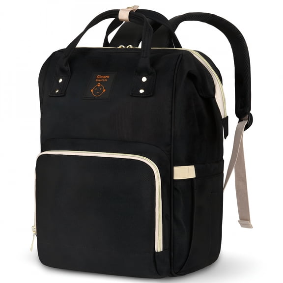 GASTROPOD 2026 New Diaper Bag,Diaper Bag Backpack for Girls/Boys,Shoulder Multi-Function Waterproof,Large Capacity,Stylish and Durable-Black