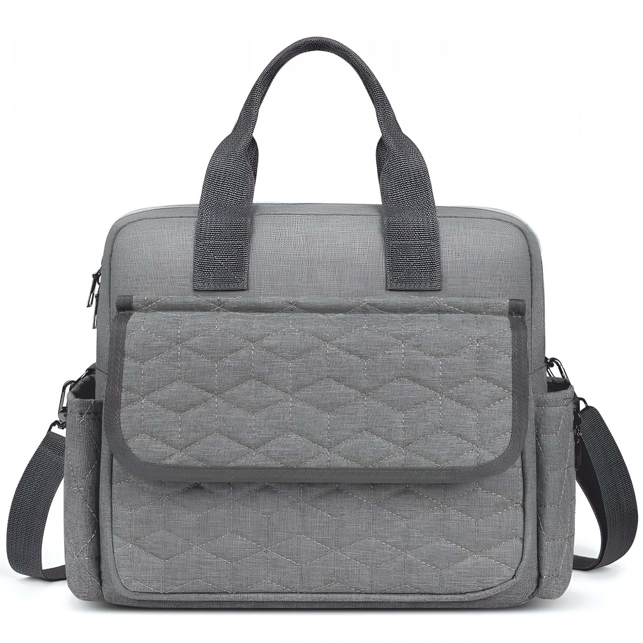GASTROPOD 2026 New Diaper Bag Tote,Large Capacity Baby Diaper Bag with 3 Insulated Pockets,Lightweight Travel Diaper Tote for Mom Dad,Double-Layer Work Bag for Breastfeeding,Shoulder Mommy Bag(Gray)