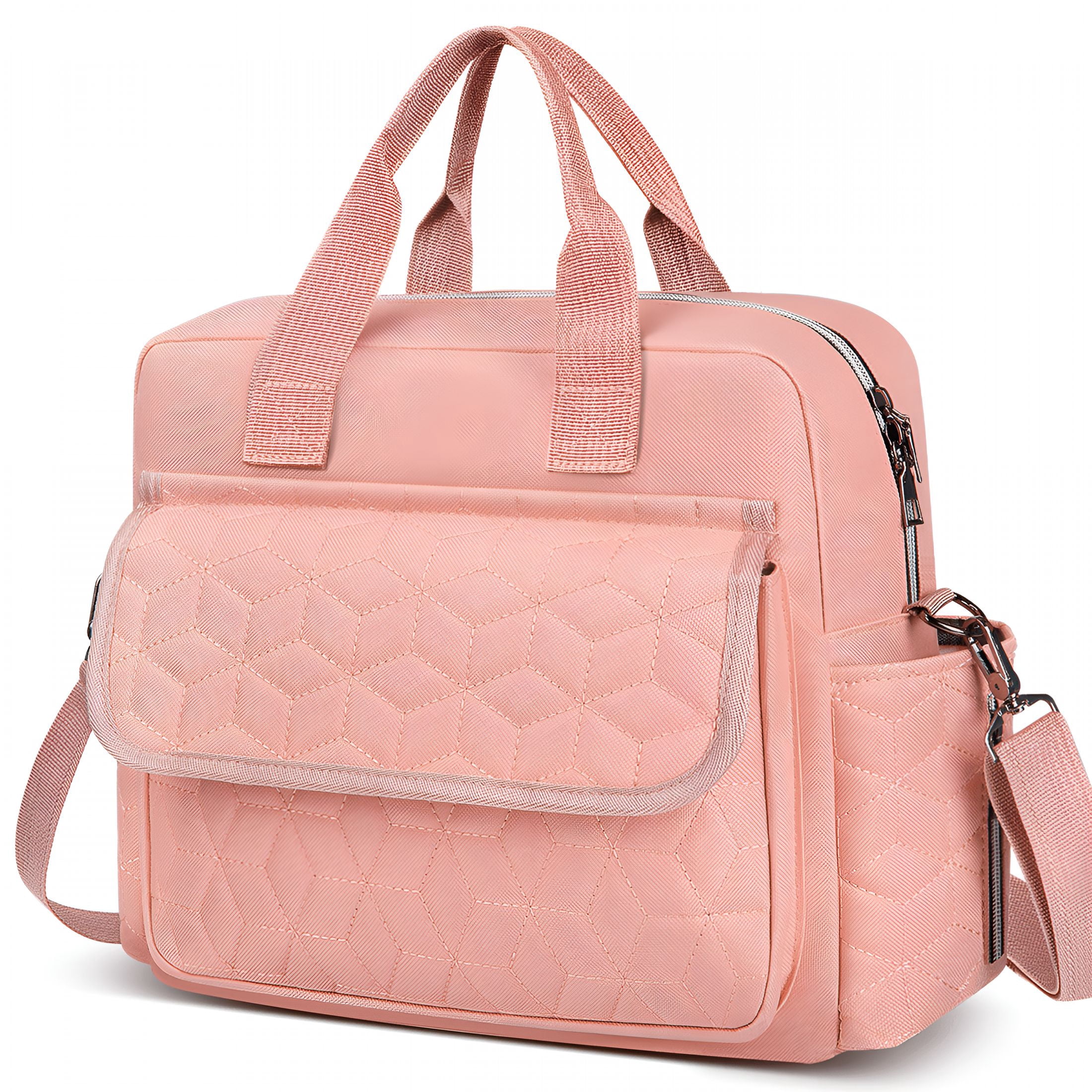 GASTROPOD 2026 New Diaper Bag Tote,Multifunction Baby Diaper Bag with 3 Insulated Pockets,Dry&Wet Compartment,Crossbody Travel Maternity Bag for Mom Dad,Lightweight Shoulder Mommy Bag(Pink)