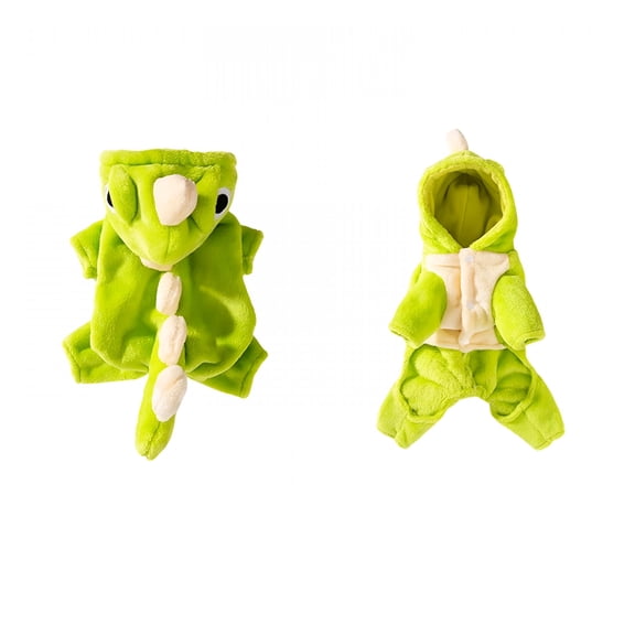 GASTROPOD 2026 New Dinosaur Dog Costume, Winter Dog Pajamas for Small Dogs, Warm Puppy Hoodies, Cold Weather Coat for Cat, Warm Pet Clothes for Party, Xs