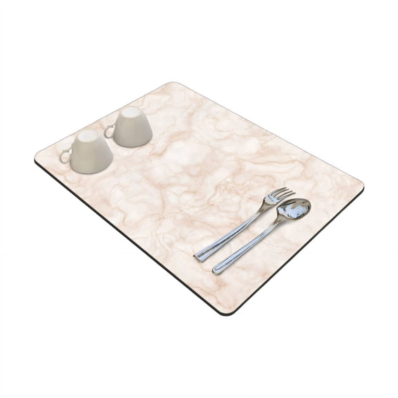 GASTROPOD 2026 New Dish Drying Mat Marble Pattern Design Stone Drying Mat for Kitchen Counter High Absorbency Stone Drying Mat Non Slip Bottom Style1 30*40Cm