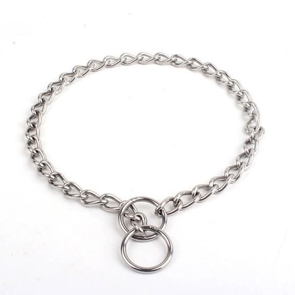 GASTROPOD 2026 New Dog Chain,Behavior Correction Tool Training Collar,Cool Silver Shine Choke Collar for Dogs for Training, Walking, Obedience, Outdoor 3.5Mm*60Cm