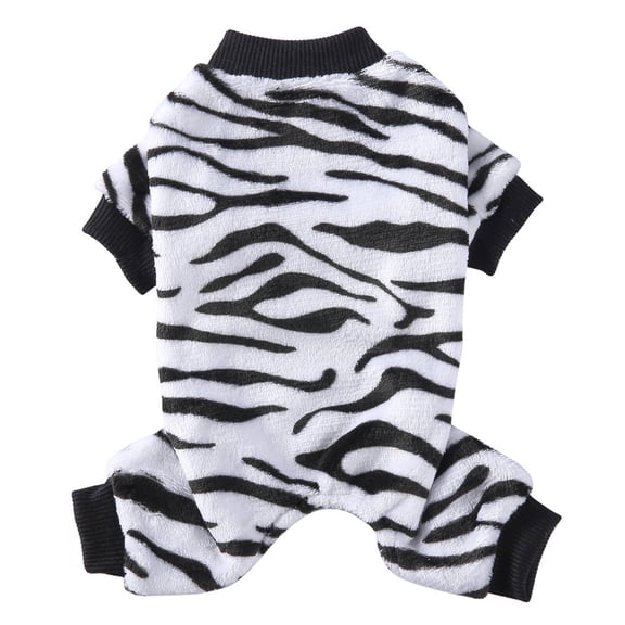 GASTROPOD 2026 New Dog Clothes Breathable Pet Pajamas Elastic Design Soft Fabric Dog Onesie for Sleep Home Zebra Print S
