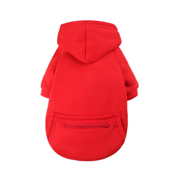 GASTROPOD 2026 New Dog Clothes Polyester Dog Clothes for Small Dogs Hooded Design Puppy Clothes Red M for Chilly Weather Walks Outdoor Adventures Casual Outings Rainy Day Play