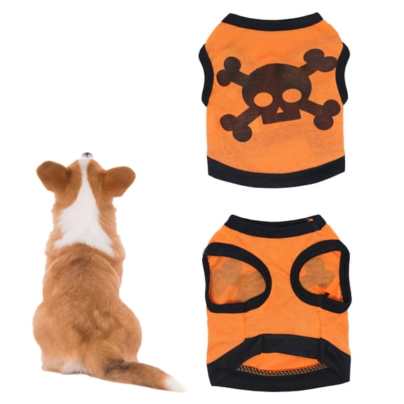 GASTROPOD 2026 New Dog Halloween Costumes,Cute Pet Halloween Costumes,Cotton Vest Dog Halloween Costumes Girl,For Halloween Party,Pet Parade,Orange,M