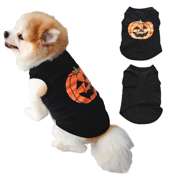 GASTROPOD 2026 New Dog Halloween Costumes,Cute Pet Halloween Costumes,Polyester Pumpkin Vest Large Dog Halloween Costumes,For Halloween Party,Pet Parade,Black,S