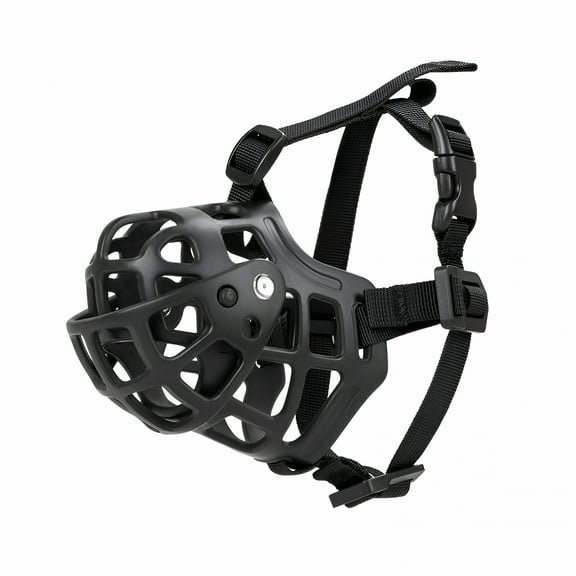 GASTROPOD 2026 New Dog Muzzle,Adjustable Rubber Basket Muzzle with Movable Cover,Soft Cage Muzzle Prevents Biting,Chewing and Licking,Ideal for Small,Medium,Large Aggressive Dogs,L