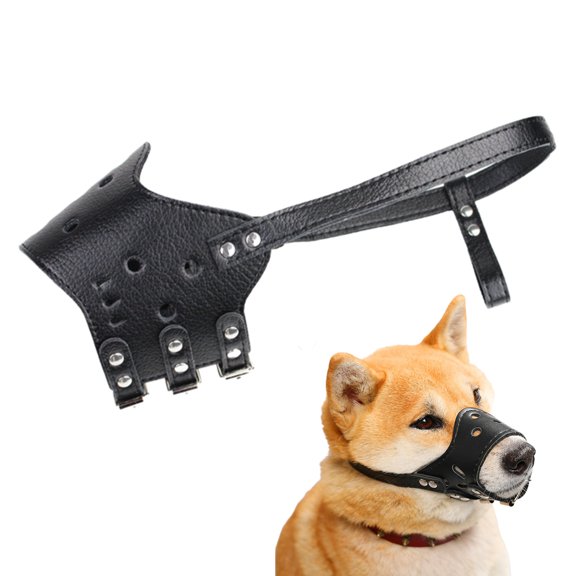 GASTROPOD 2026 New Dog Muzzle,Leather Prevent Pouncing Dog Muzzle Medium Sized Dogs,Firm Wearing Leather Muzzle for Medium Sized Dog,S