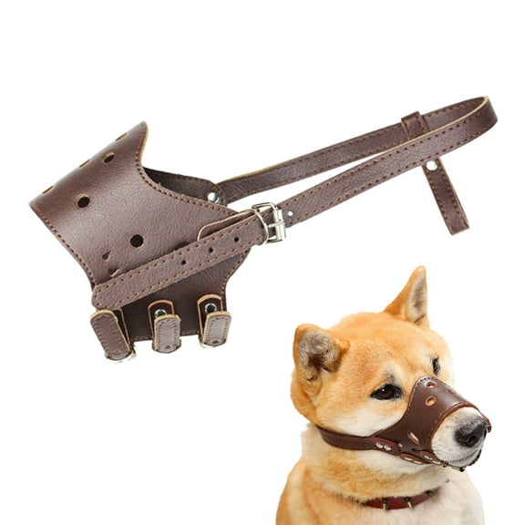 GASTROPOD 2026 New Dog Muzzle,Leather Tough Muzzle for Small Dog,Easy Wearing Leather Muzzle for Medium Sized Dog,Xs,For Training,Walking,Control,Behavior Management,Comfort