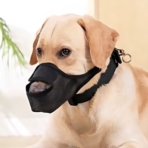 GASTROPOD 2026 New Dog Muzzle for Small Medium Large Sized Dogs, Adjustable Basket Muzzle for Dogs Allows Panting and Drinking, Breathable Soft Mesh Muzzle to Prevent Biting Barking and Licking-Black