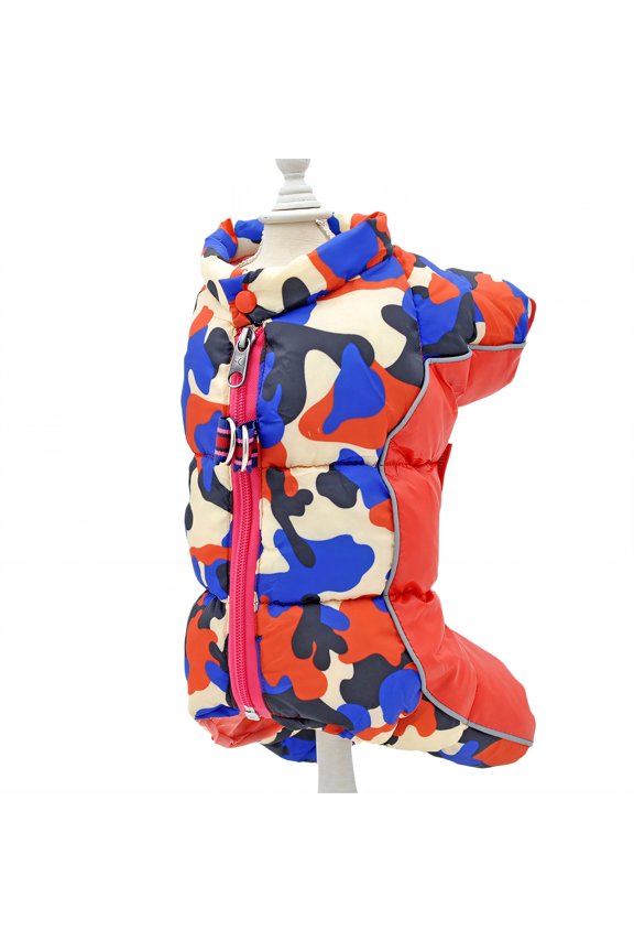 2026 New Dog Rain Coat,Four-Limb Enclosure Dog Winter Coat,Complete Cold Defense Dog Jackets for Small Dogs for Walking,Outdoor,Travel,Orange1,M