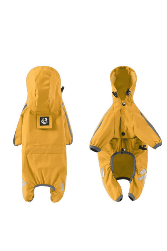 2026 New Dog Raincoat Easy-Zip Stylish Design Dog Rain Jacket Perfect for Rainy Day Walks for Outdoor Play Stormy Weather Walks Pet Raincoat Yellow Xxl