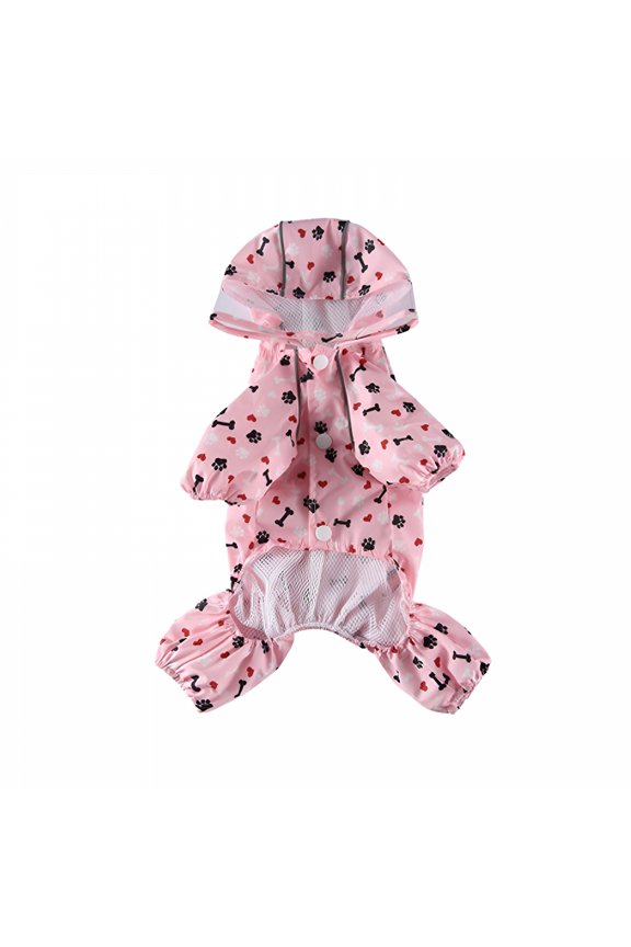 2026 New Dog Raincoat Hooded Poncho Reflective Pet Rain Jacket Coat, Four-Leg Design Dog Waterproof Raincoat for Small, Medium Dogs S