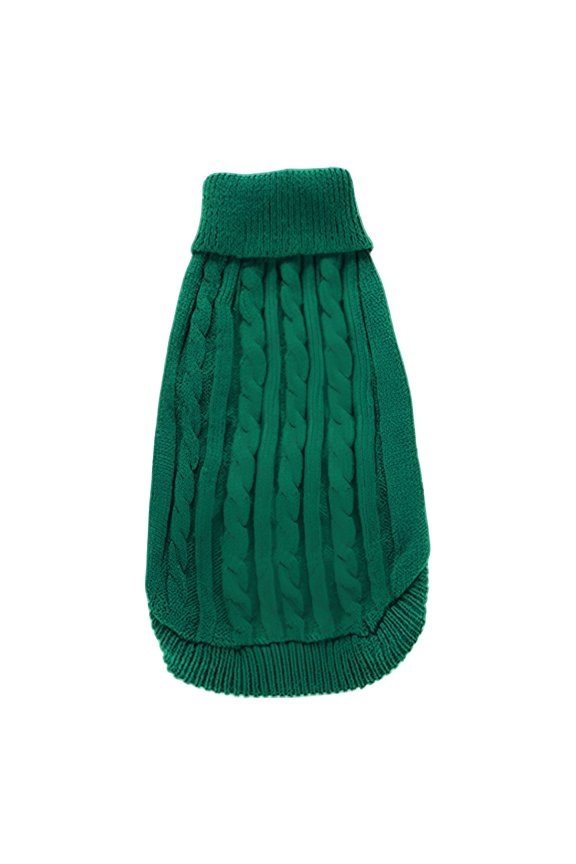 2026 New Dog Sweater Classic Turtleneck Dog Coat Comfy Feel Dog Jacket Green L for Walks Outdoor Activities Chilly Weather Casual Outings Playtime.