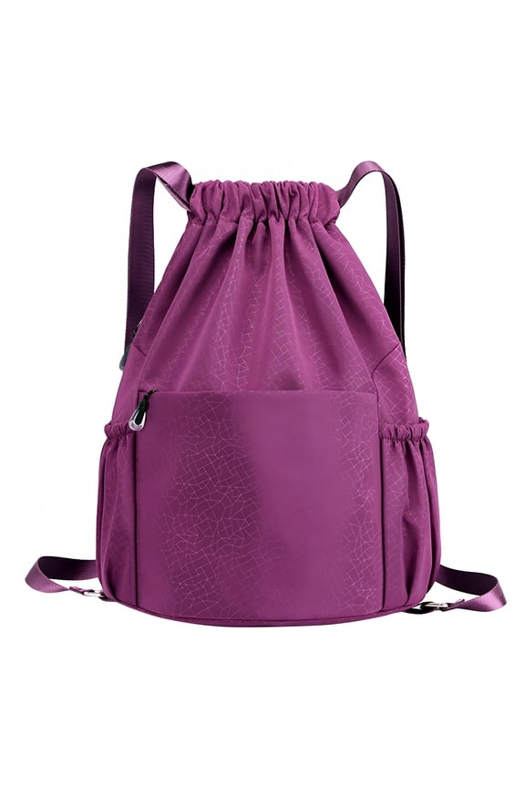 2026 New Drawstring Backpack Bag,Multi-Functional Portable Storage Bag,Waterproof Draw String Back Sack with Zip Pocket,Super Light Basketball Backpack,Gym Drawstring Bags for Men Women
