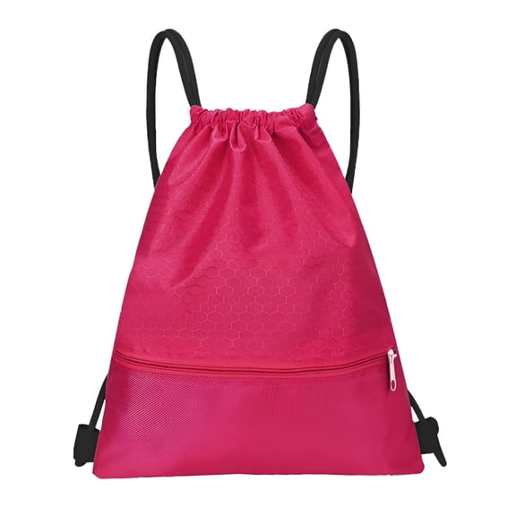 GASTROPOD 2026 New Drawstring Backpack Bag, Waterproof Draw String Back Sack with Zip Pocket, Gym Drawstring Bags Swim Bag for Men Women for Gym, Swimming, Sports, Travel, Hiking, Daily Use.