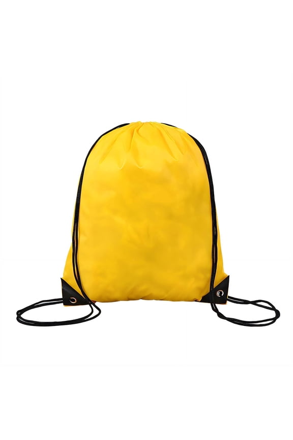 2026 New Drawstring Backpack Ultra Portable Drawstring Bags Wide Storage Fully Adjustable Straps for Gym School Travel Draw String Back Bag Style2 Yellow