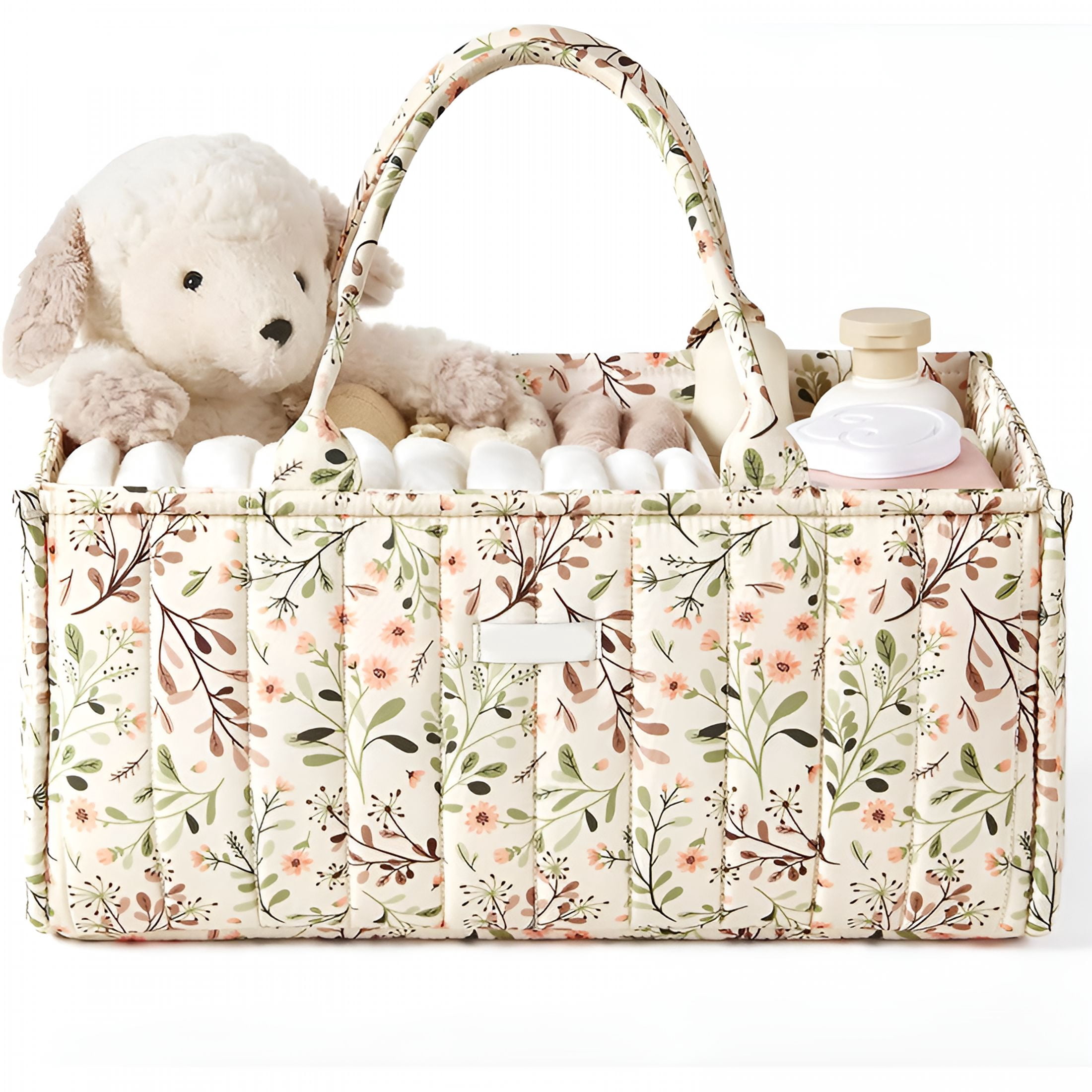 GASTROPOD 2026 New Floral Diaper Caddy Organizer,Stylish Nursery Storage Basket,Diaper Bag,Gift for Baby Shower,Baby Registry Must Have,Newborn Essentials,Pastoral Daisy