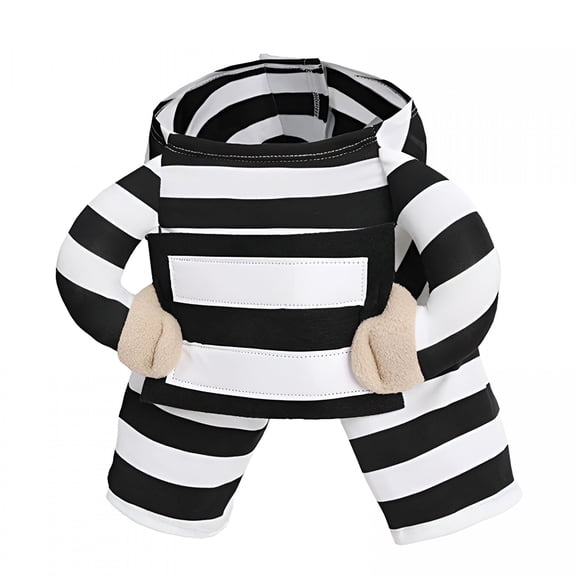GASTROPOD 2026 New Funny Prisoner Costume for Dogs Striped Pet Outfit with Arms Soft and Comfortable Dog Halloween Costume Suit for Halloween,Party,Photo Shoot