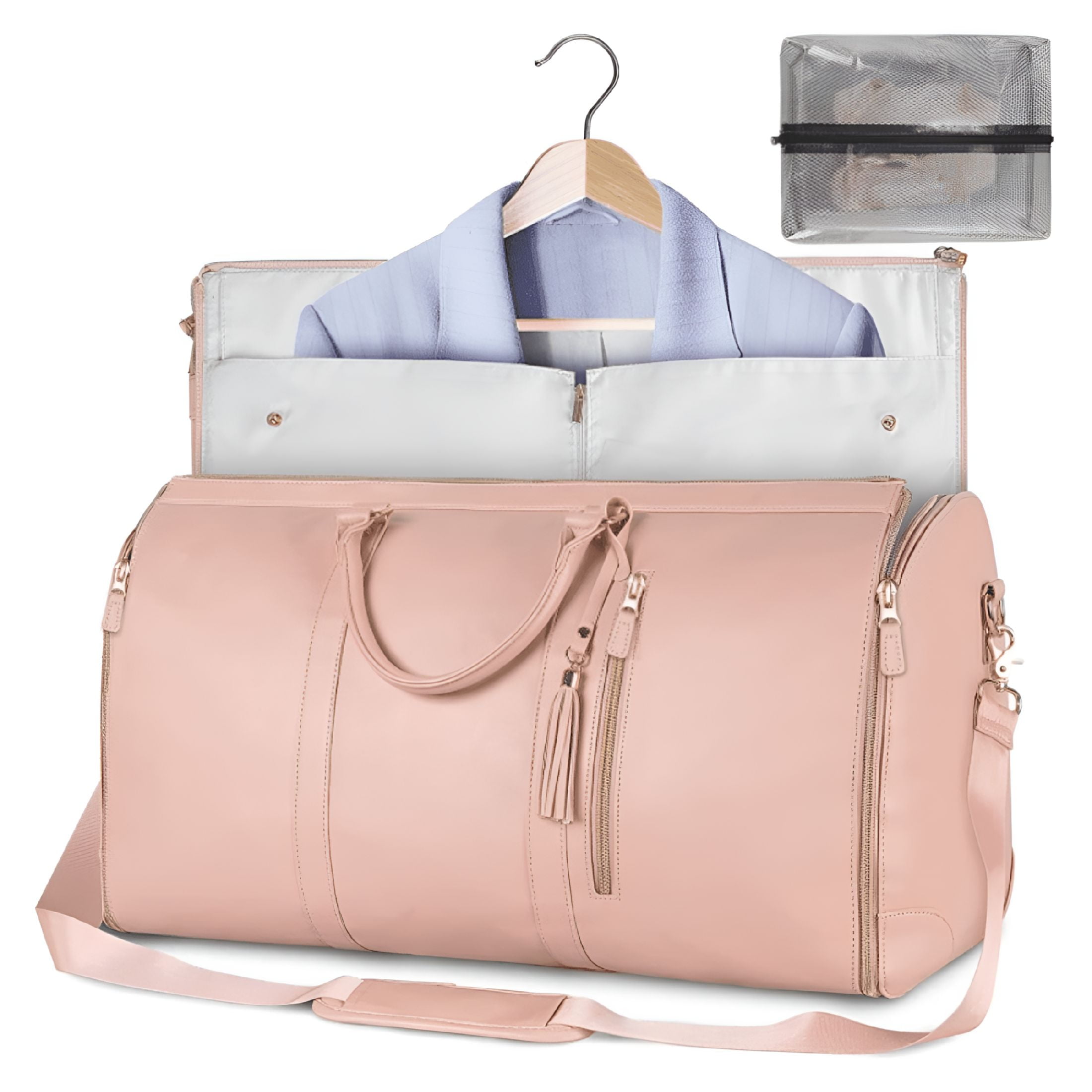 GASTROPOD 2026 New Garment Bag for Travel, Carry on Garment Bag, Hanging Suitcase Suit Weekender Travel Bag Pink, for Business Trips, Vacations, Suit Protection, Easy Packing, Travel Convenience.