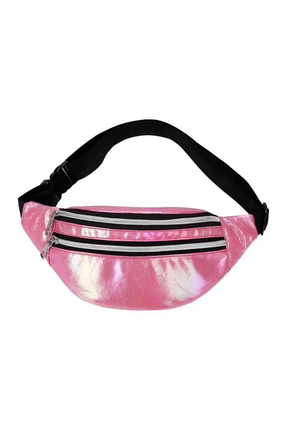 2026 New Holographic Fanny Pack,Hologram Pu Waist Pack Waterproof Shiny Waist Bag,Laser Waist Bum Bag Adjustable Belt,Metallic Color Sport Waistbag,Fashion Waist Bag for Women Men Kids