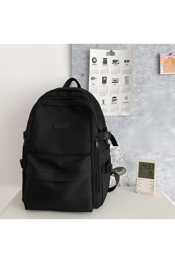 2026 New Japanese School Backpack for High School&College Students-Large Capacity 20L Nylon Bookbag with Laptop Compartment,Waterproof&Breathable,Blue/Gray/White,(16.9X12.6X7.4In)