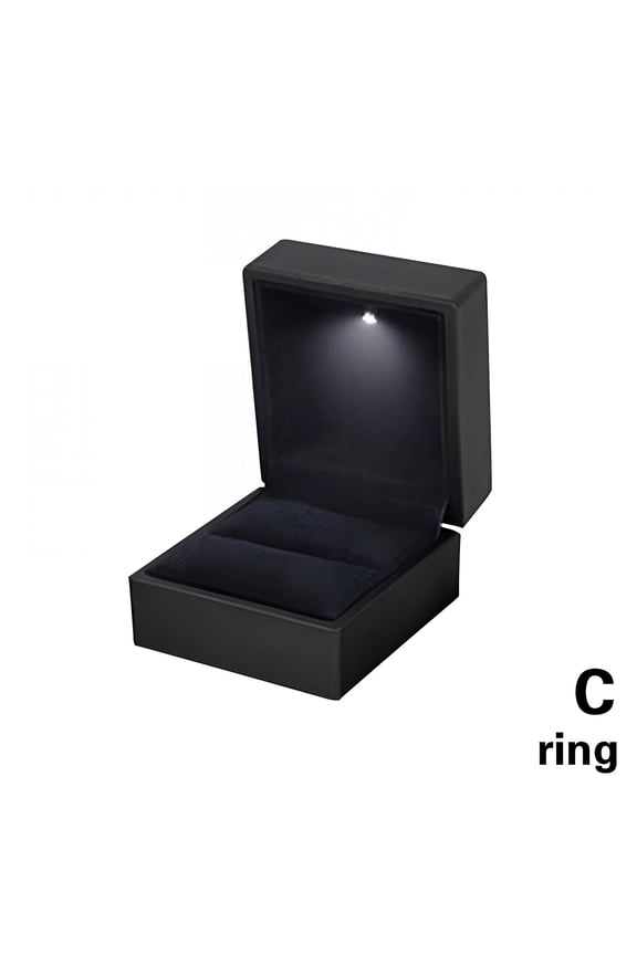 2026 New Jewelry Boxes with Light for Engagement Wedding Festival Rings Box Gift for Her Jewelry Box for Girls