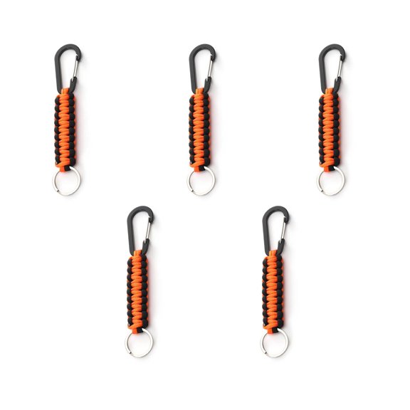 GASTROPOD 2026 New Keychain Clip Environmentally Friendly Materials Keychain Rings Anti Corrosion Plastic Key Chain Rings for Keys Backpacks Travel Black with Orange