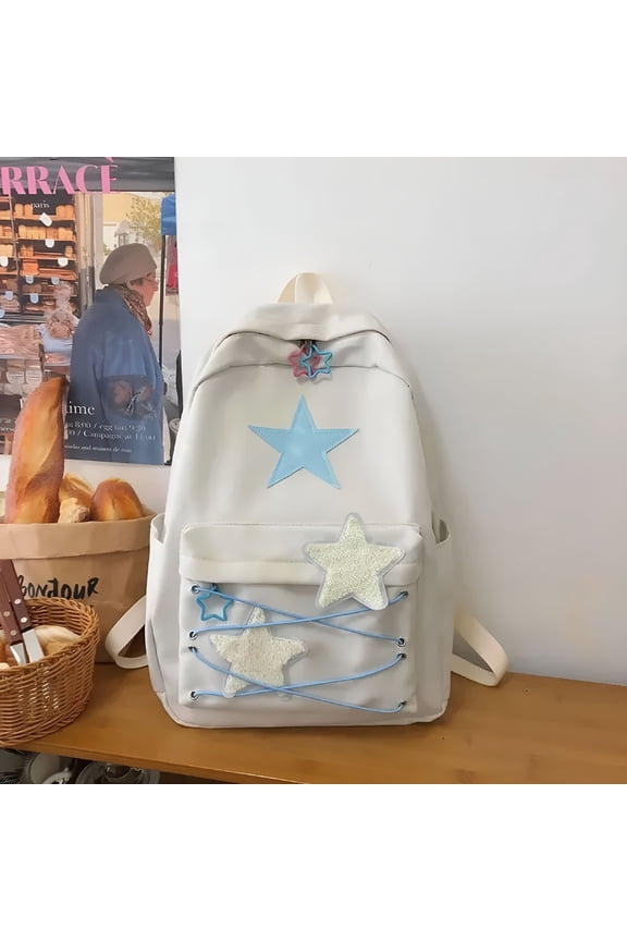 2026 New Korean Sweet All Match Star Backpacks Japanese Women Streetwear Y2K Aesthetic Schoolbags High-Capacity Kawaii Backpack for School,Travel,Shopping,Streetwear,Daily Use