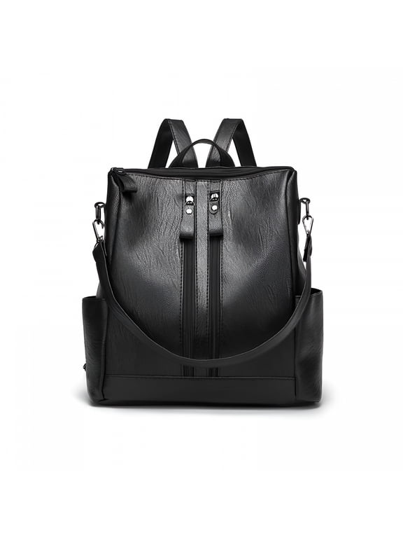 2026 New Ladies Backpack Black Purse for Women, Large Casual Shoulder Bags, Waterproof Travel Backpack, Back to School Gifts for Work, Travel, Daily Use, Weekend Outings, School