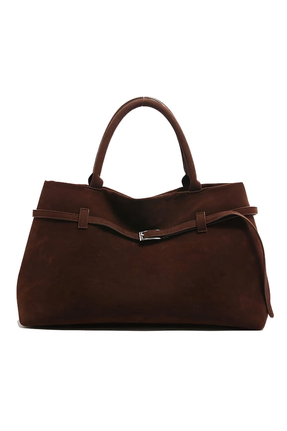 2026 New Ladies Top Handle Satchel Suede Tote Bag for Women Womens Purse Handbag Brown Retro Top Handle Bag Fashion Shoulder Satchel Work Bags Brown Suede Purse
