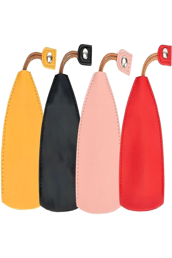 2026 New Large-Capacity Car Key Case - Pu Leather Key Bag for Travel, Daily, Work, Car Organization (4Pcs)