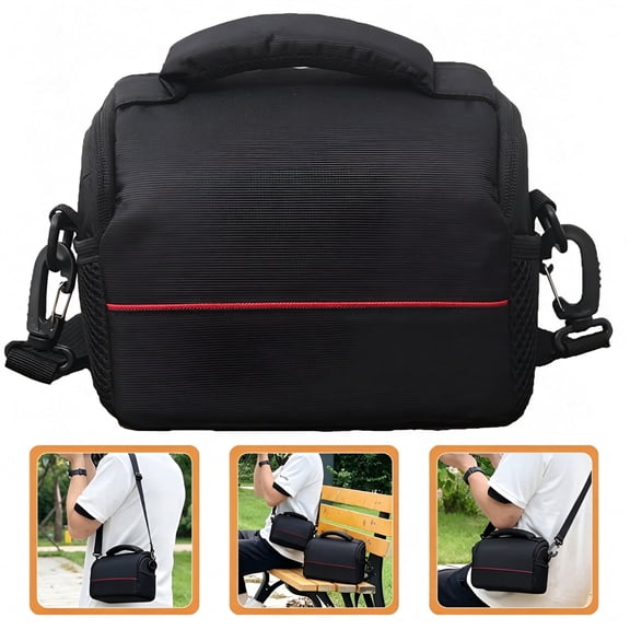 GASTROPOD 2026 New Lightweight Black Camera Storage Bag with Adjustable Crossbody Strap Carrying Camera Case Multipurpose Zipper Camera Bag for Travel,Photography,Outdoor Use,Storage
