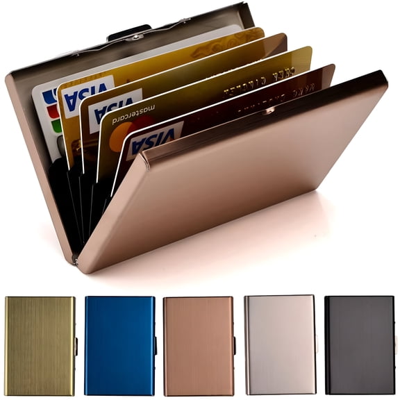 GASTROPOD 2026 New Men'S Rfid Blocking Aluminum Business Card Holder, 6 Compartments, Waterproof for Business, Office, Networking, Travel, Meetings